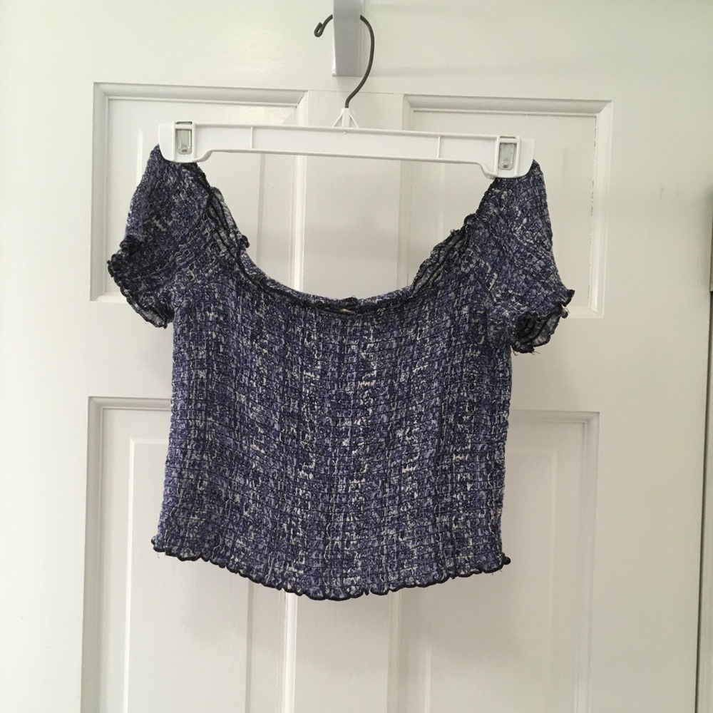 Blue crop top